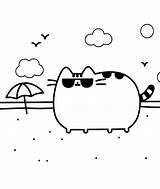 Pusheen Coloring Pages Cat Sheets Colouring Printable Cartoon Adult sketch template