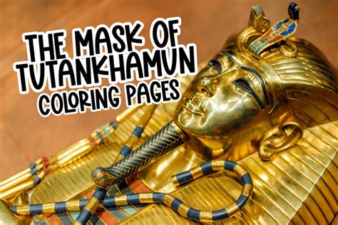 mask  tutankhamun coloring pages ancient egypts king tut