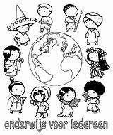 Kleurplaten Ausmalbild Paz Rond Kleuren Diversidad Hijos sketch template