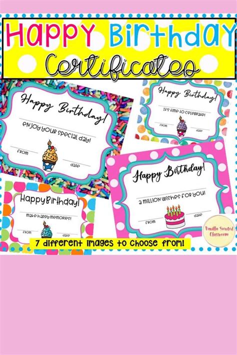 happy birthday certificates printable variety birthday certificate