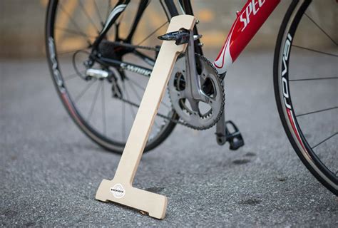bike stand clever removable kick stand bicycle prop plywood