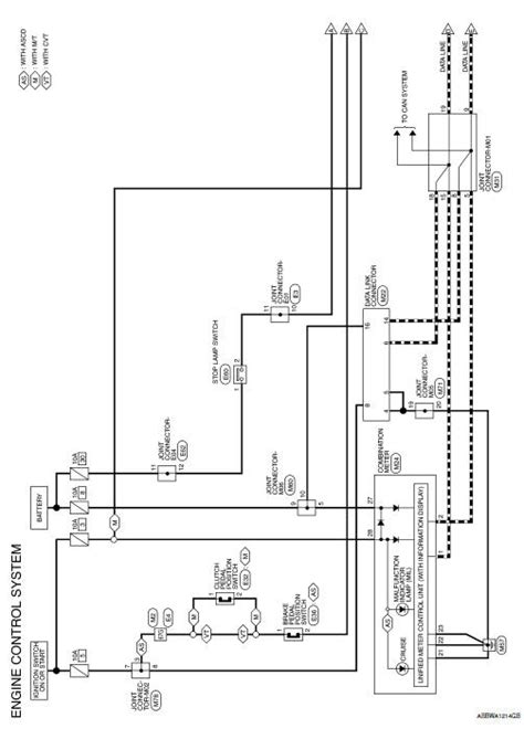 nissan sentra service manual wiring diagram engine control system engine