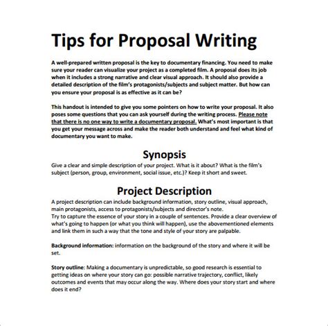 writing  proposal template business