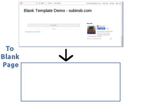 blank template html page  blogger subins blog