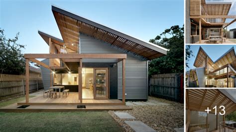 slanted roof house rustic vibe modern design minimal home design