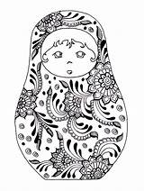 Russian Coloring Dolls Pages Printable Adults Adult Doll Russia Colouring Coloriage Mandala Dessin Sheets Color Matryoshka Russes Imprimer Visit Poupées sketch template