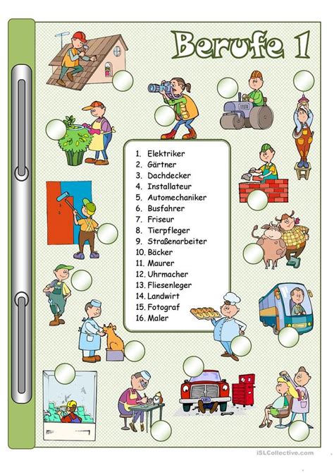 berufe bilderwoerter gitterraetsel deutsch kinder