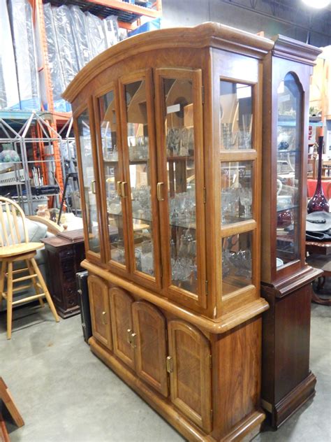 oak display cabinet  piece big valley auction