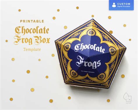 instant  printable  chocolate frog box template high