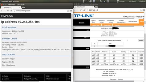 wireless router page   ip showing page show  ip