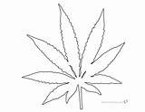 Coloring Leaf Pot Weed Pages Printable Adults Print Color Kids sketch template