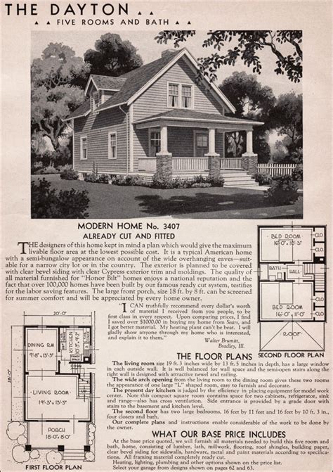 dayton kit home sears roebuck  century american residential architecture