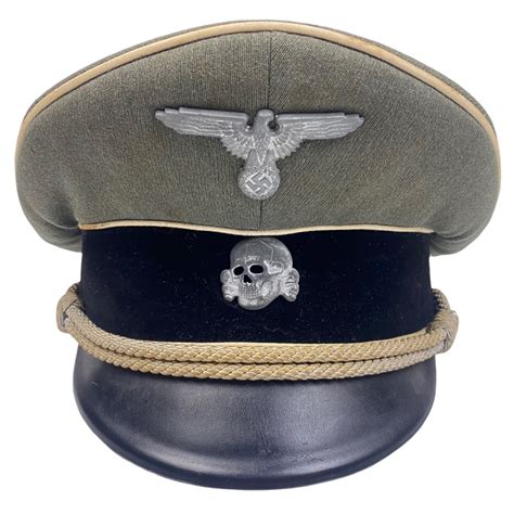 original wwii german waffen ss officers visor cap oorlogsspullennl