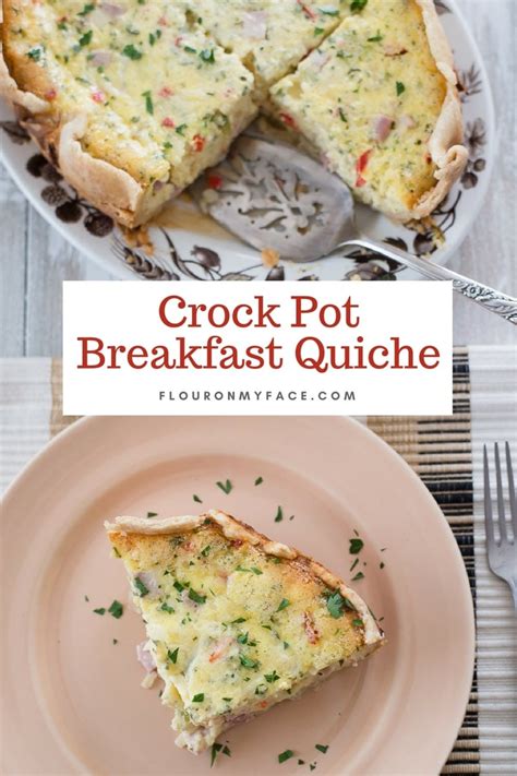 fluffy egg crock pot breakfast quiche recipe flour   face