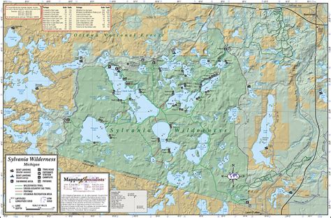 sylvania wilderness map