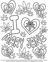 Coloring Pages Stoner Marijuana Cannabis Leaf Weed Color Pot Book Printable Colouring 420 Adult Sheets Valentine Adults Trippy Disney Print sketch template