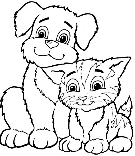 cat dog coloring pages coloring pages  kids birthday party ideas