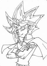 Yugi Yami Lineart sketch template