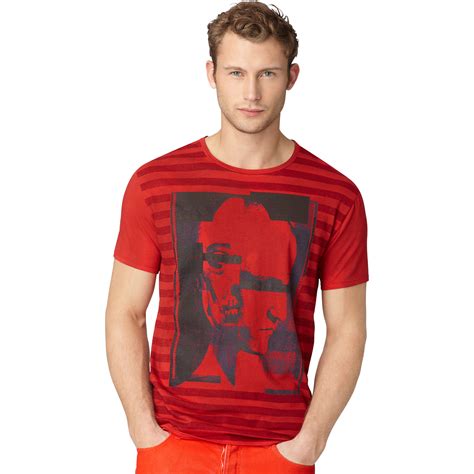 Calvin Klein Jeans Two Face Graphic T Shirt In Red For Men Lyst