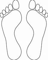 Feet Template Baby Cliparts Footprints sketch template