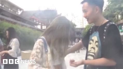 Online Anger In China Over Breast Fondling Magician Bbc News