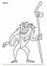 Rafiki Drawing Lion King Draw Step Tutorials Drawingtutorials101 Cartoon Necessary Finishing Adding Touch Complete sketch template