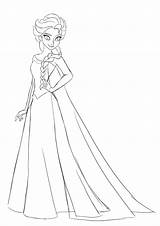 Reine Neiges Coloriage Dessiner Imprimer Comment Elsa Disney Dessindigo sketch template