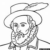 Sir Walter Raleigh Coloring Drake Easy Drawing Pages Thecolor Historical History Famous Figure Getdrawings sketch template