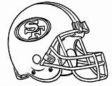 Coloring 49ers Helmet Football Pages Nfl Francisco San Helmets Logo Chiefs Cowboys Dallas Print Drawings Steelers Patriots American Packers Bay sketch template