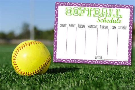 printable softball schedule mama cheaps