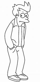 Futurama Coloring Pages Printable Getcolorings Getdrawings Library Fry Popular Color sketch template