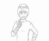 Lee Rock Naruto Smile Coloring Pages sketch template