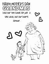 Coloring Grandma Mothers Pages Happy Nana Pdf sketch template