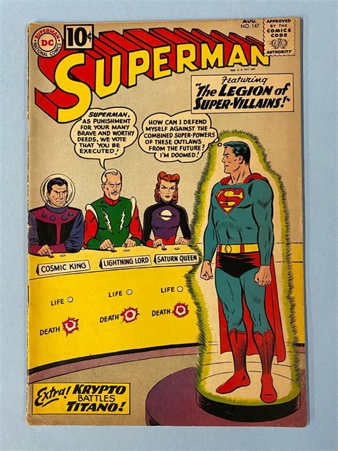 comicsvaluecom vintage superman legion  super villains dc