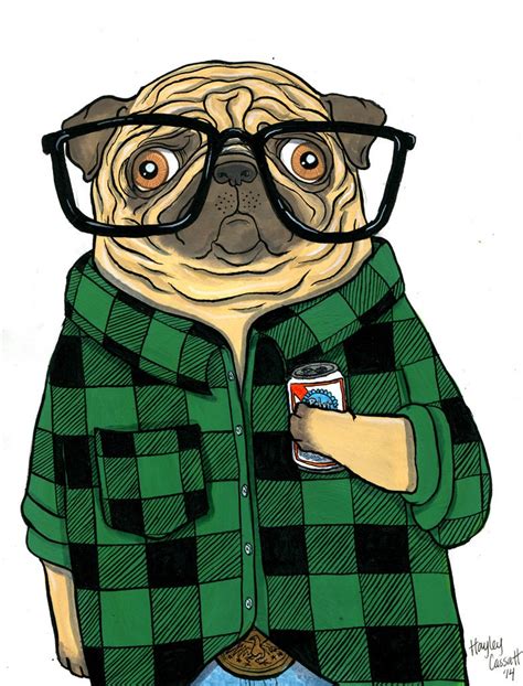 hipster pug