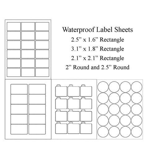blank label sheets waterproof labels printable  countryfolksoap