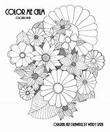 Coloring Color Pages Book Calm Floral Doodle Throughout Theme Drawings sketch template