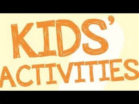 activity kids youtube