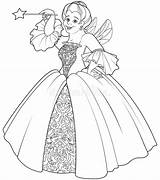 Fairy Godmother Marraine Madrina Desiderio Fata Che Gâteau Faisant Souhait Homecolor sketch template