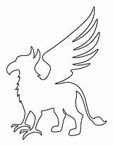 Griffin Outline Printable Templates Pattern Template Animal Patternuniverse Stencils Coloring Stencil Pages Patterns Pdf Carving Use Griffins Potter Harry Print sketch template