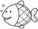 Coloring Fish Clipart Colouring Simple Nursery Library Pages Worksheets sketch template