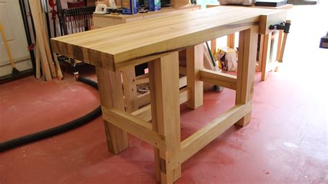 build  sturdy woodworking workbench youtube