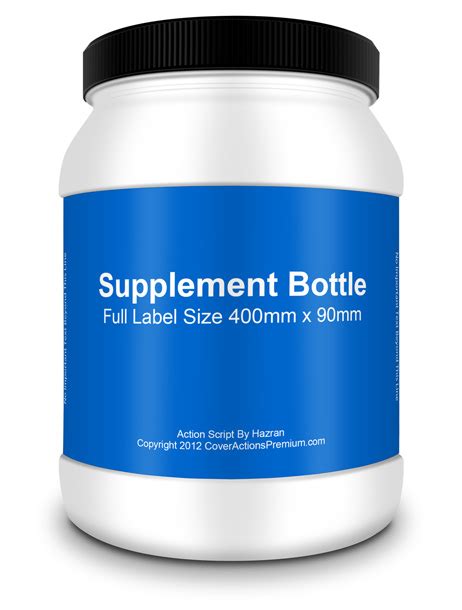 supplement bottle mockup action cover actions premium