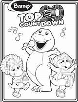 Barney Colouring Countdown sketch template