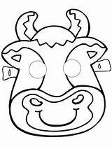 Cow Mask Printable Template Templates sketch template