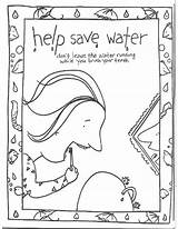 Water Coloring Pages Save Kids Saving Conservation Help Teeth Tap Clipart Activities Color Preschool Nature Off Related Template While Printable sketch template