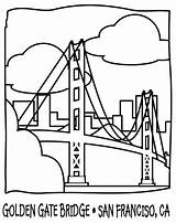 Bridge Golden Coloring Gate Suspension Drawing Calf Pages Getdrawings Getcolorings Color sketch template