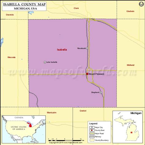 isabella county map michigan