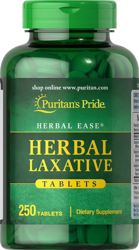 herbal laxative  tablets digestive health supplements puritans