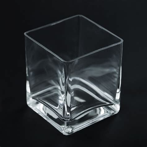 4x4x4 75 Inch Square Glass Vase Glass Container